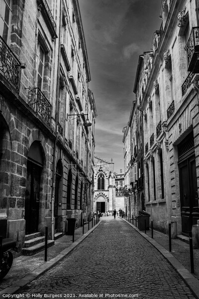 Bordeaux France Black and white street life Picture Board by Holly Burgess