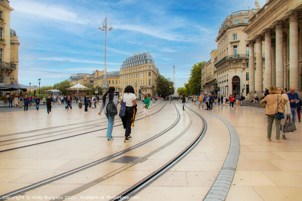 Bordeaux's Vibrant Heart: Tramway Through History Picture Board by Holly Burgess