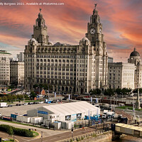 Buy canvas prints of Liverpool's Iconic Royal Liver Building by Holly Burgess