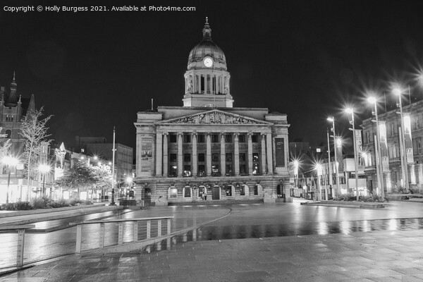 Nostalgic Monochrome View of Nottingham's Heart Picture Board by Holly Burgess