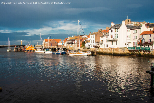 Whitby's Enchanting Twilight: A Gothic Coastal Vis Picture Board by Holly Burgess