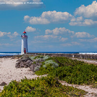 Buy canvas prints of Griffin Island, Port fairy light house Australia, western district,  by Holly Burgess