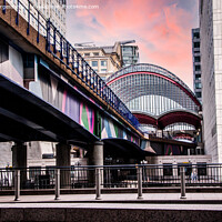Buy canvas prints of Contemporary Crossrail Place: Canary Wharf's Hub by Holly Burgess