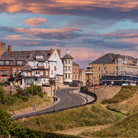 Buy canvas prints of Tynmouth Street leading to the town  by Holly Burgess