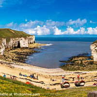 Buy canvas prints of North Landing Flamborough Yorkshire by Holly Burgess