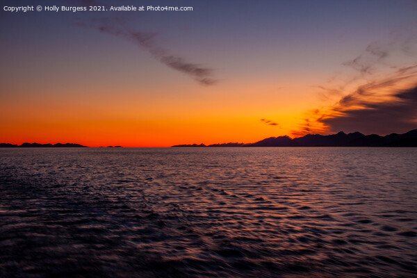 Twilight Gleam over Rio de la Plata Picture Board by Holly Burgess
