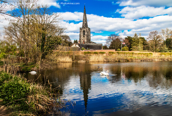 Attenborough Nature reserve Church over looking the water pond  Picture Board by Holly Burgess
