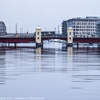 Buy canvas prints of Tromdhiem's Iconic Two-Tower Bridge by Holly Burgess