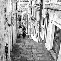 Buy canvas prints of Captivating Noir Dubrovnik Stone Fortress by Holly Burgess