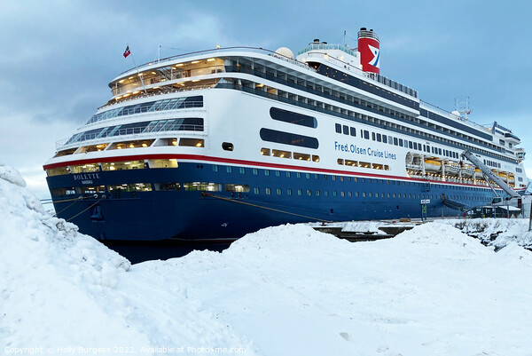'Mesmerising Arctic Voyage: Bolette Cruise Ship' d Picture Board by Holly Burgess