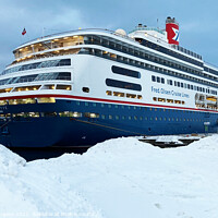 Buy canvas prints of 'Mesmerising Arctic Voyage: Bolette Cruise Ship' d by Holly Burgess