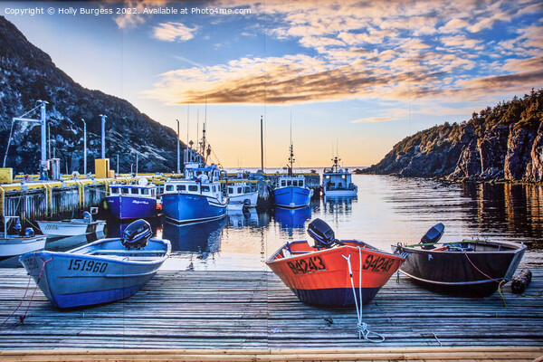 'Golden Twilight at the Quebec Marina' Picture Board by Holly Burgess