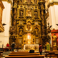 Buy canvas prints of Sacred Serenity at Cadiz's San Juan de Dios Church by Holly Burgess