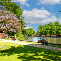 Buy canvas prints of Lichfield Park over looking the river  by Holly Burgess