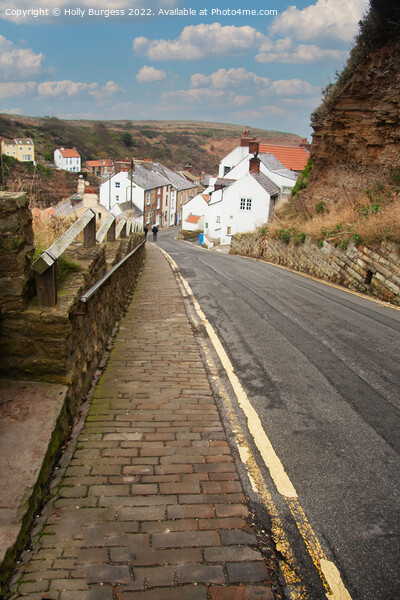 Staithes a beautiful village in Yorkshire, where the sky meets the beach after a long walk  Picture Board by Holly Burgess
