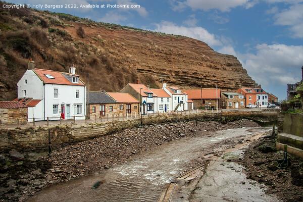 Tranquil Staithes: Yorkshire's Timeless Coastal Re Picture Board by Holly Burgess