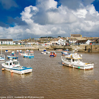 Buy canvas prints of 'Quaint Dorset Harbour: A Fisherman's Haven' by Holly Burgess