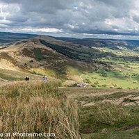 Buy canvas prints of Embracing Mam Tor's Verdant Hues by Holly Burgess