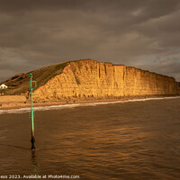 Buy canvas prints of Crumbling Cliffs: West Bay's Dramatic Landscape by Holly Burgess