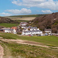 Buy canvas prints of Lulworth Village, set in Dorset  by Holly Burgess
