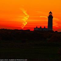 Buy canvas prints of 'Turnberry's Historic Lighthouse: A Sunset Serenad by Holly Burgess