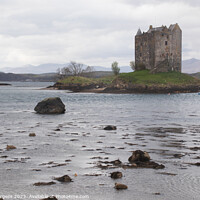 Buy canvas prints of Castle Stalker on the route to Fort William Scotland  by Holly Burgess