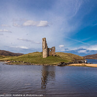 Buy canvas prints of Ardvreck Castle in Scotland a ruin on the Loch Assynt, now a ruin and tourist attraction  by Holly Burgess