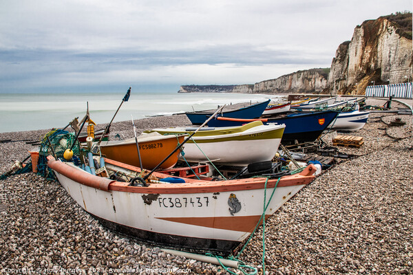 Etretat on the coast of France,  Picture Board by Holly Burgess