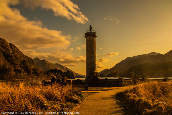 'Glenfinnan Monument: A Historical Scottish Silhou Picture Board by Holly Burgess
