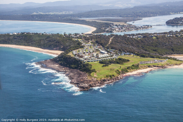 Aerial Panorama of Merimbula, Australia Picture Board by Holly Burgess