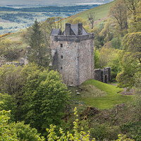Buy canvas prints of Campbell Castle: Scotland's Medieval Marvel by Holly Burgess