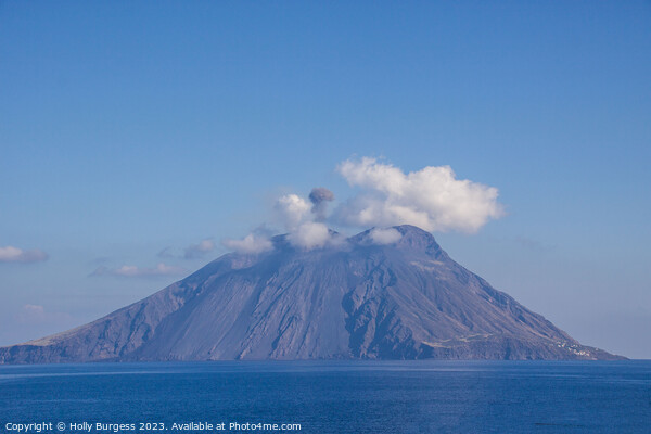 Stromboli Volcano alive, many villages are at the bottom of the Volcano  Picture Board by Holly Burgess