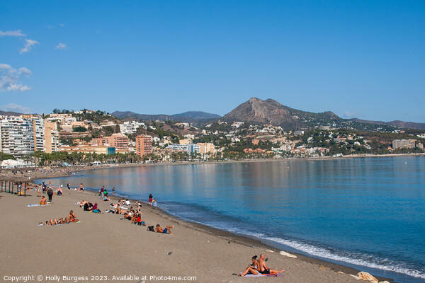 Beach of Malaga spain Picture Board by Holly Burgess
