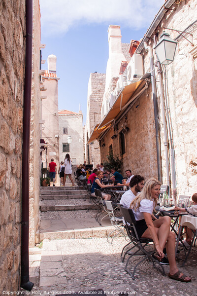 Enjoying life outside in Dubrovnik Croatia  Picture Board by Holly Burgess