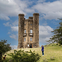 Buy canvas prints of Boradway Folly Tower Park  by Holly Burgess
