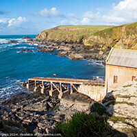Buy canvas prints of Mullion Cove Cornwall west coast of Lizard Peninsula  by Holly Burgess