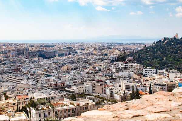 View of the city of Athens Greece Picture Board by Holly Burgess