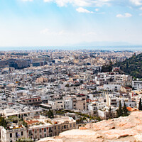 Buy canvas prints of View of the city of Athens Greece by Holly Burgess