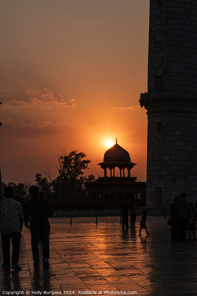 Taj Mahal at sunset  Picture Board by Holly Burgess