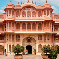 Buy canvas prints of City Palace, Jaipur by Holly Burgess