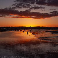 Buy canvas prints of Amble By the Sea, Sun Set by Holly Burgess
