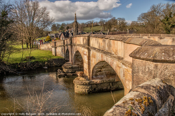 Enchanting Ilam Bridge, Derbyshire Picture Board by Holly Burgess