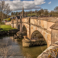 Buy canvas prints of Enchanting Ilam Bridge, Derbyshire by Holly Burgess