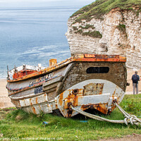 Buy canvas prints of Flamborough North Landing  by Holly Burgess