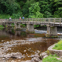 Buy canvas prints of Serene Afternoon at Bolton Abbey Bridge by Holly Burgess