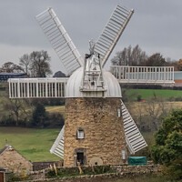 Buy canvas prints of Heage Windmill Belper by Holly Burgess
