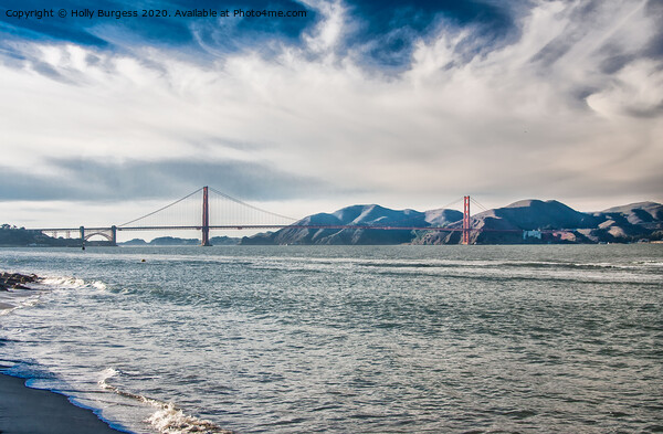 San Francisco looking at the Golden gate bridge from the Sea Picture Board by Holly Burgess