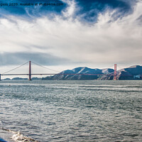 Buy canvas prints of San Francisco looking at the Golden gate bridge from the Sea by Holly Burgess