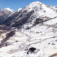 Buy canvas prints of Spellbinding Andorran Alpine Escape by Holly Burgess