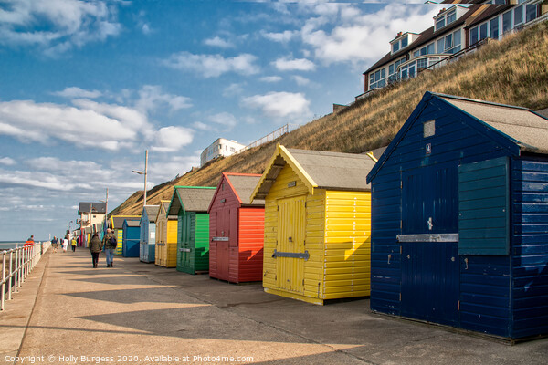 Mundesley Beach huts Norfolk  Picture Board by Holly Burgess